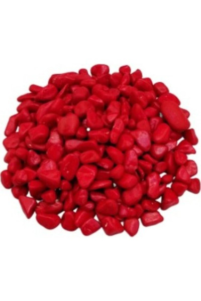 AKVARYUM TAŞI 10 KG ( BOYUT NO: 3 )  RENK: KIRMIZI